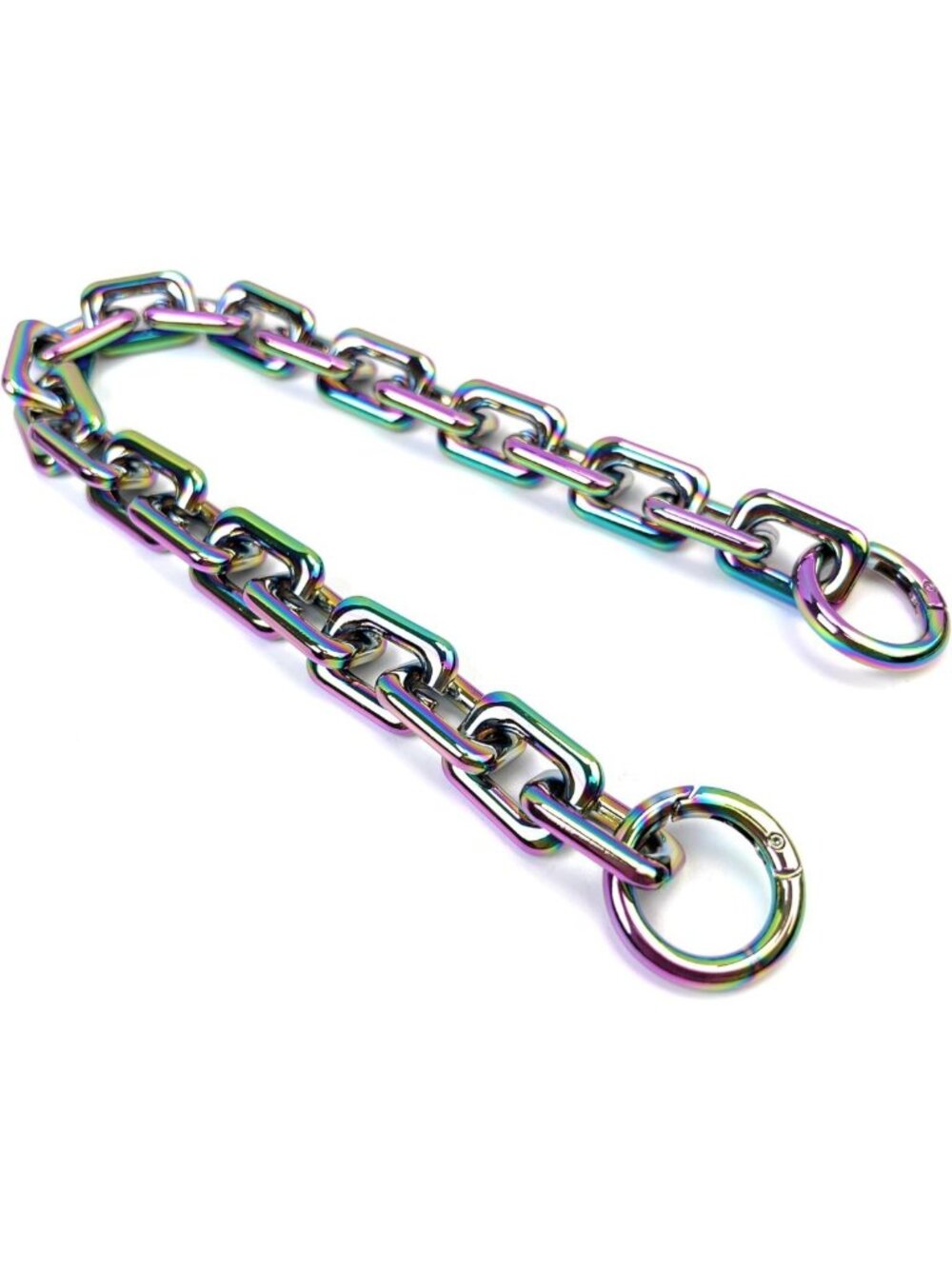 Rainbow Heavyweight Chunky Purse Chain Strap | Premium Zinc Alloy, Easy Clip-On